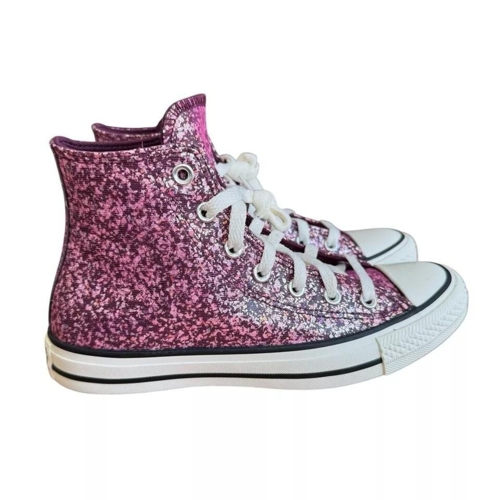 CONVERSE Chuck Taylor All Star Glitter Women Size 11 Orchid Purple Abyss A11137C - Picture 4 of 9